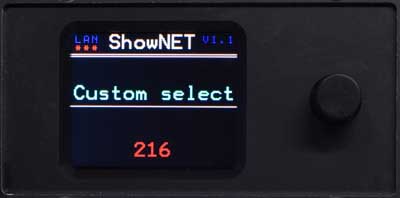 ShowNET display Custom Select