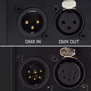 DMX connectors 5-pin 3-pin