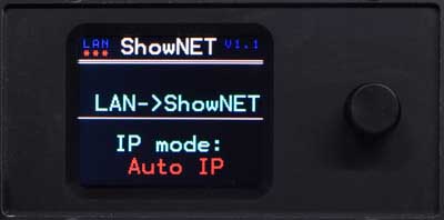 ShowNET display AutoIP